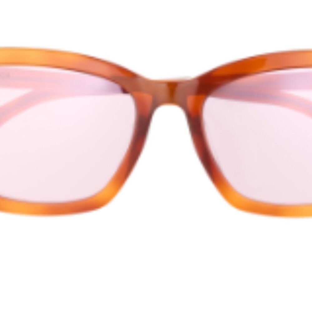Gucci 55mm Square Sunglasses Havana Violet - Picture 2 of 9